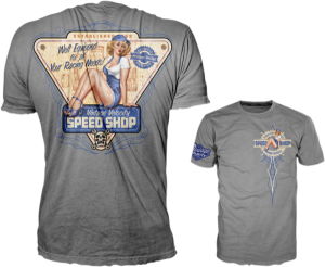 Vintage Velocity Speed Shop T-shirt Gray Medium Gray