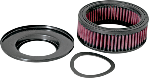 High Flow Air Filter Black, Red