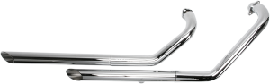 Drag Pipes Exhaust System Chrome, 1, nordicamoto.ro