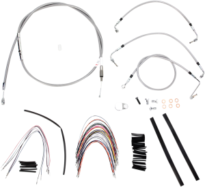 Complete Stainless Braided Handlebar Cable/brake Line Kit Silver, 1, nordicamoto.ro
