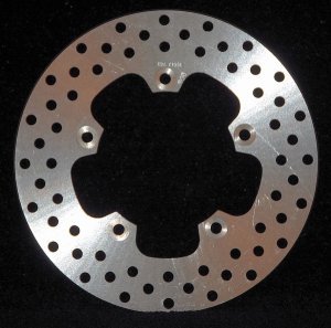 Brake Rotor D-series Solid Round Scooter Silver, Stainless Steel