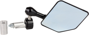 Halo Stainless Steel Bar End Mirror Black, 2, nordicamoto.ro