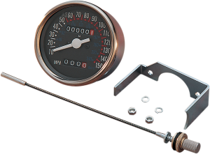 3-1/8(r) Dash Mount 150 Mph Speedometer Black, 1, nordicamoto.ro