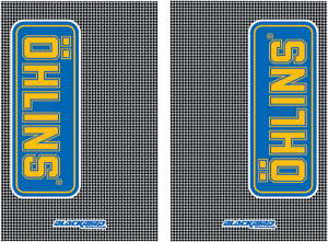 Fork Stickers Blue, Yellow, 1, nordicamoto.ro