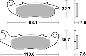 Ct Scooter Carbon Tech Organic Brake Pads, 2, nordicamoto.ro