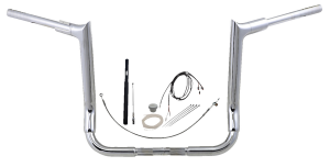 1-1/2(r) Ez Install Pointed Top Handlebar Kit Silver, 2, nordicamoto.ro