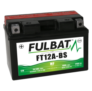 Fulbat FT12A-BS karbantartásmentes motorkerékpár-akkumulátor savval, nordicamoto.ro