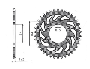 Steel Rear Sprocket Natural
