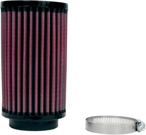Universal Clamp-on Air Filter Black, Red