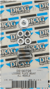 License Plate Mount Bolt Set Silver