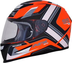 Fx-99 Recurve Street Helmet Matte Orange/white 2x-large Hi-vis, Orange 2XL, 1, nordicamoto.ro