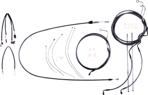 Black Pearl Designer Handlebar Installation Kit Black, 2, nordicamoto.ro