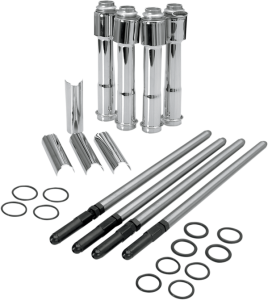 Adjustable Pushrod Cover Kit With Chrome Covers