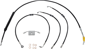 Standard Black Vinyl Braided Handlebar Cable/brake Line Kit Black, 1, nordicamoto.ro