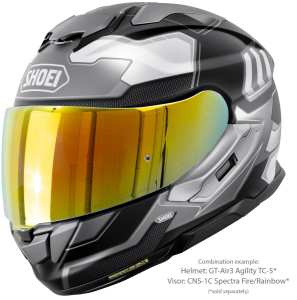 SHOEI GT-AIR3 AGILITY TC-5 teljes arcú sisak, fehér/matt fekete, S-es méret, 3, nordicamoto.ro