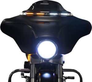 Lighted Fairing Windshield Trim Chrome, 2, nordicamoto.ro