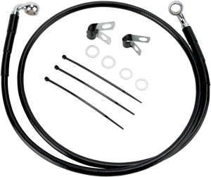Extended Length Black Vinyl Brake Line Kit Black