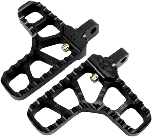 Adjustable Serrated Billet Footpegs Black Stubby, 3, nordicamoto.ro