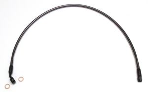 Alternate Length Designer Series Braided Non-abs Front Upper Brake Line Kit Black, Black Pearl, 2, nordicamoto.ro