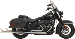 Fishtail True Dual Exhaust System Black, 1, nordicamoto.ro