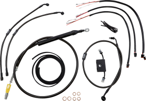 Complete Midnight Braided Handlebar Cable/brake Line Kit Black