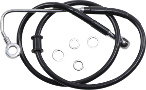 Extended Length Stainless Steel Brake Line Black, Vinyl Coated