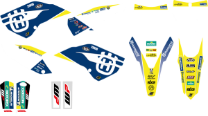 Trophy Graphic Kit Yellow, White, Blue