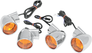 Bullet-style Dot-compliant Turn Signal Kit Chrome, 1, nordicamoto.ro