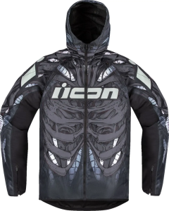 Icon Airform Manik'r fekete/szürke S méretű kabát, 1, nordicamoto.ro