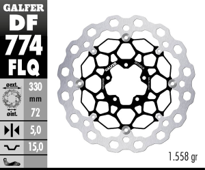 Cubiq Brake Rotor Black, Silver, 1, nordicamoto.ro