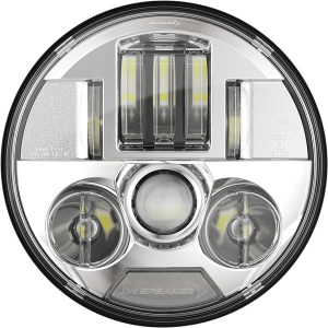 5 3/4(r) Led Headlight Chrome, 1, nordicamoto.ro