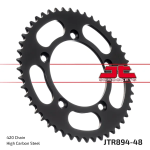 JT SPROCKETS Indukciós edzésű hátsó lánckerék, fekete cinkbevonatú, fekete, cink, 1, nordicamoto.ro