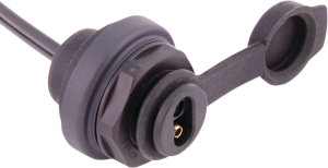 Sae Panel Mount Socket Black, 2, nordicamoto.ro