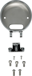 Round Gauge Bezel Kit For Ascent Pro Riser Chrome, 1, nordicamoto.ro