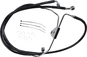 Extended Length Black Vinyl Brake Line Kit Black