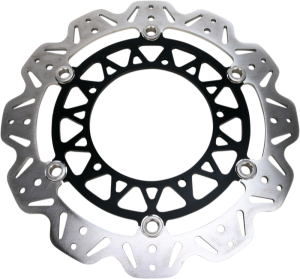 Brake Rotor Vee Series Floating Contour Wave Black, Stainless Steel, 1, nordicamoto.ro