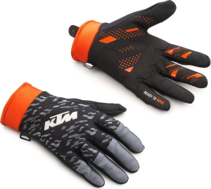 KTM RACETECH kesztyű – Fekete/narancssárga – 8-as méret, 1, nordicamoto.ro