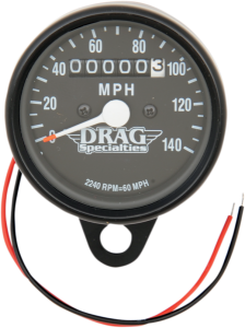 2.4(r) Mini Mechanical Speedometer Black, 1, nordicamoto.ro