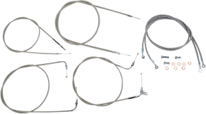 Stainless Handlebar Cable/line Kit Silver, 1, nordicamoto.ro
