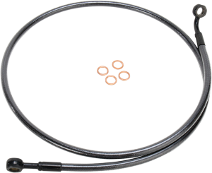 E-z Align Dot Braided Single Disc Front Brake Line Black, Black Pearl, 3, nordicamoto.ro