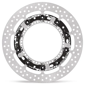 Halo sorozatú úszó rotor – fekete, ezüst, rozsdamentes acél, 1, nordicamoto.ro