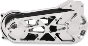 8mm Belt Drive Kit With Outboard Support Plate Chrome, Polished
