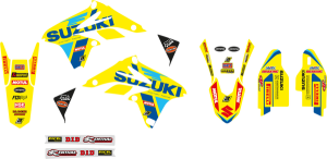 Blackbird Racing Replica Team Suzuki Ksrt 2022 Graphics Kit With Seat Cover Yellow, Blue, 3, nordicamoto.ro