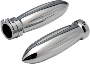 Chrome Billet Grips Silver, 1, nordicamoto.ro