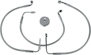 Stainless Steel Brake Line Kit Silver, Clear-coated, 1, nordicamoto.ro