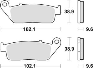 TRW Organic hátsó fékbetétek a HONDA VFR 750 (’88–’97), a CBR 1000F (’89–’92), a GL 1500 F6C (’97–’03) és a TRIUMPH TIGER 900 (’99–’01) modellekhez, nordicamoto.ro