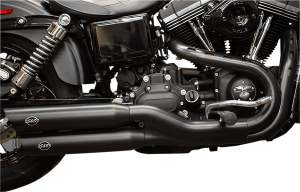 Slash Cut Slip-on Mufflers Black, 1, nordicamoto.ro