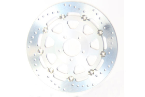 Round Pro-lite Brake Rotor Silver, Stainless Steel