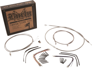 Complete Stainless Braided Handlebar Cable/brake Line Kit Silver