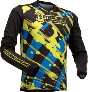 Moose Racing Agroid kék/Hi-Vis gyerek póló
